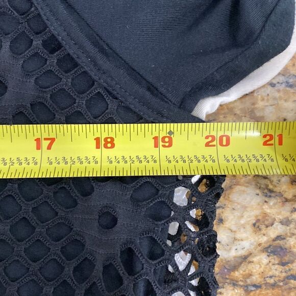 2/$18 White & Black Decorative Buttons Pullover Top, size M - Picture 5 of 6